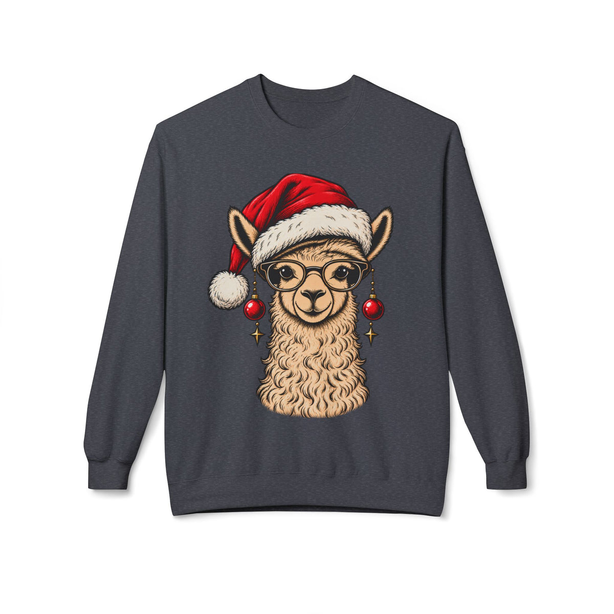 Christmas Llama Santa Crewneck Sweatshirt