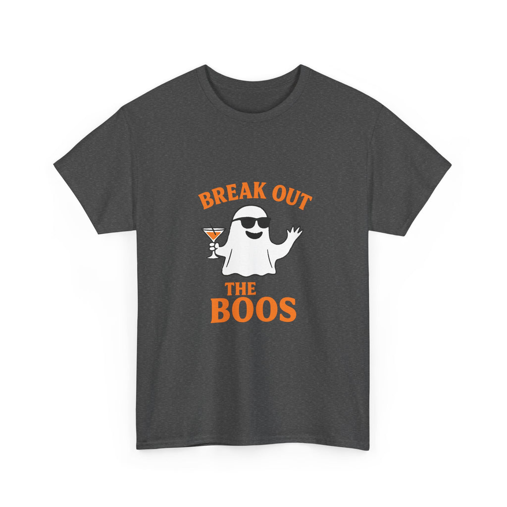 Break Out The Boos! Halloween Party Unisex Tee, Boo-Themed T-Shirt, Casual Wear, Ghost Graphic, Spooky Season Apparel, Fun Gift Idea
