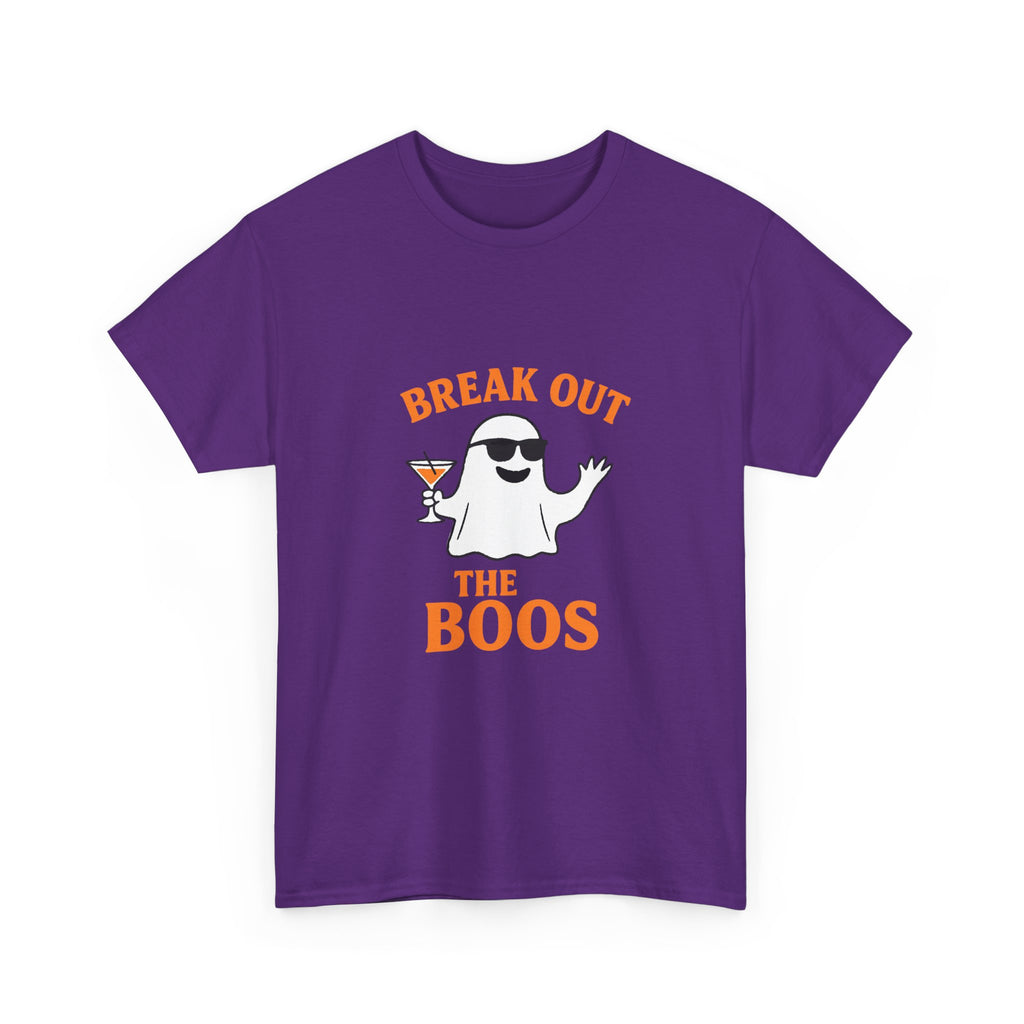 Break Out The Boos! Halloween Party Unisex Tee, Boo-Themed T-Shirt, Casual Wear, Ghost Graphic, Spooky Season Apparel, Fun Gift Idea