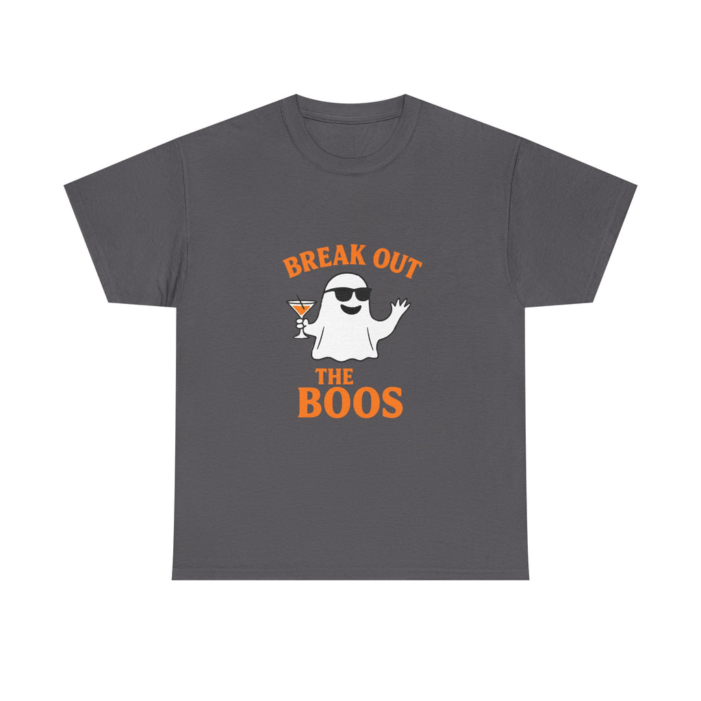 Break Out The Boos! Halloween Party Unisex Tee, Boo-Themed T-Shirt, Casual Wear, Ghost Graphic, Spooky Season Apparel, Fun Gift Idea