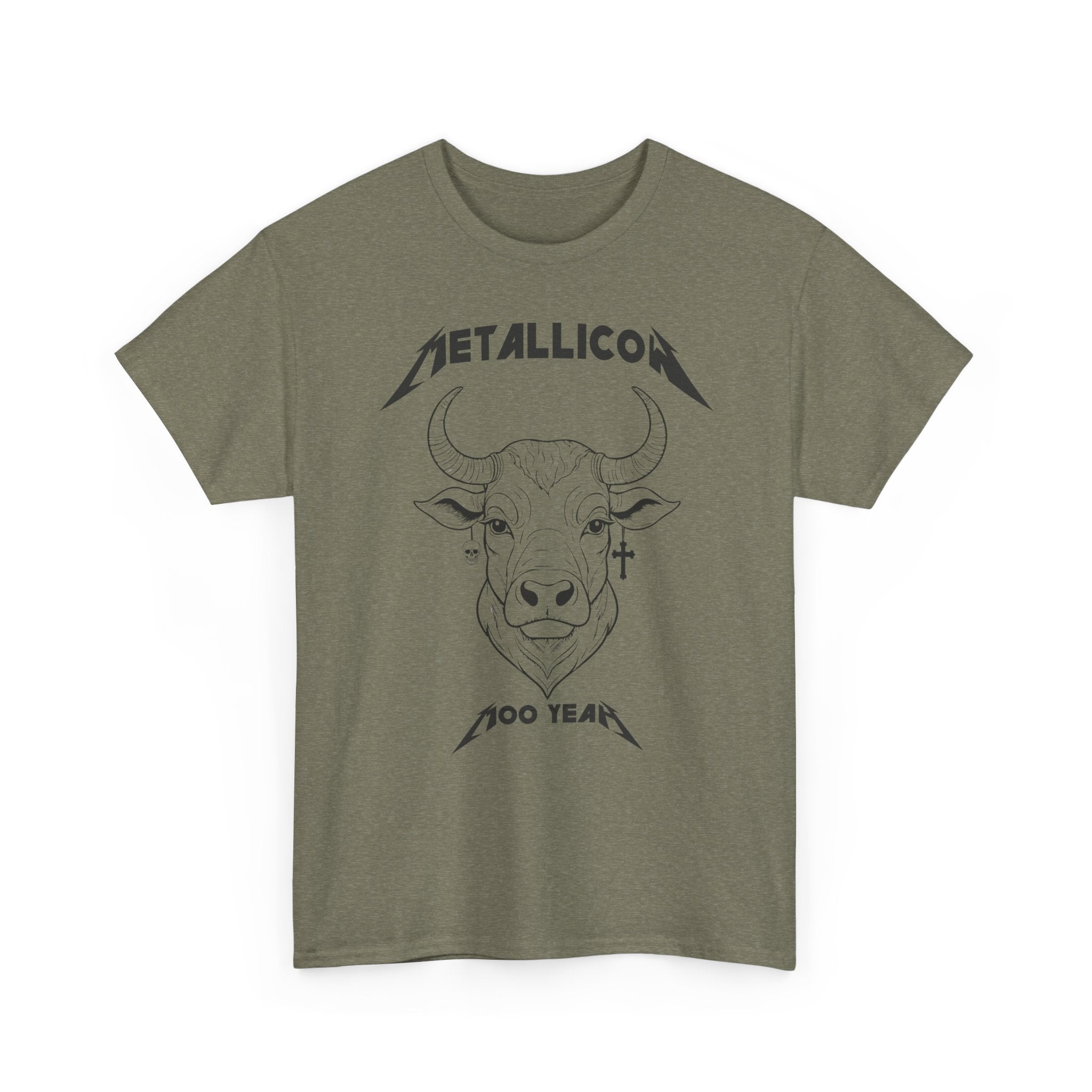 Metallicow 100 Year Unisex Heavy Cotton Tee, Graphic T-Shirt, Music Merchandise, Concert Apparel, Gift for Music Lovers, Band Tee