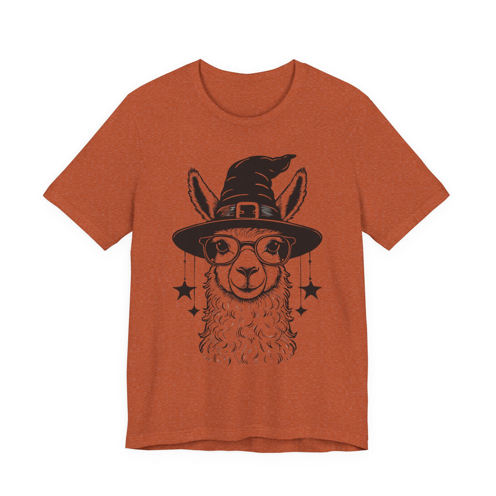 Witchy Llama Unisex Tee - Spooky Fun, Halloween Gift, Casual Wear, Unique T-Shirt, Trendy Graphic Shirt