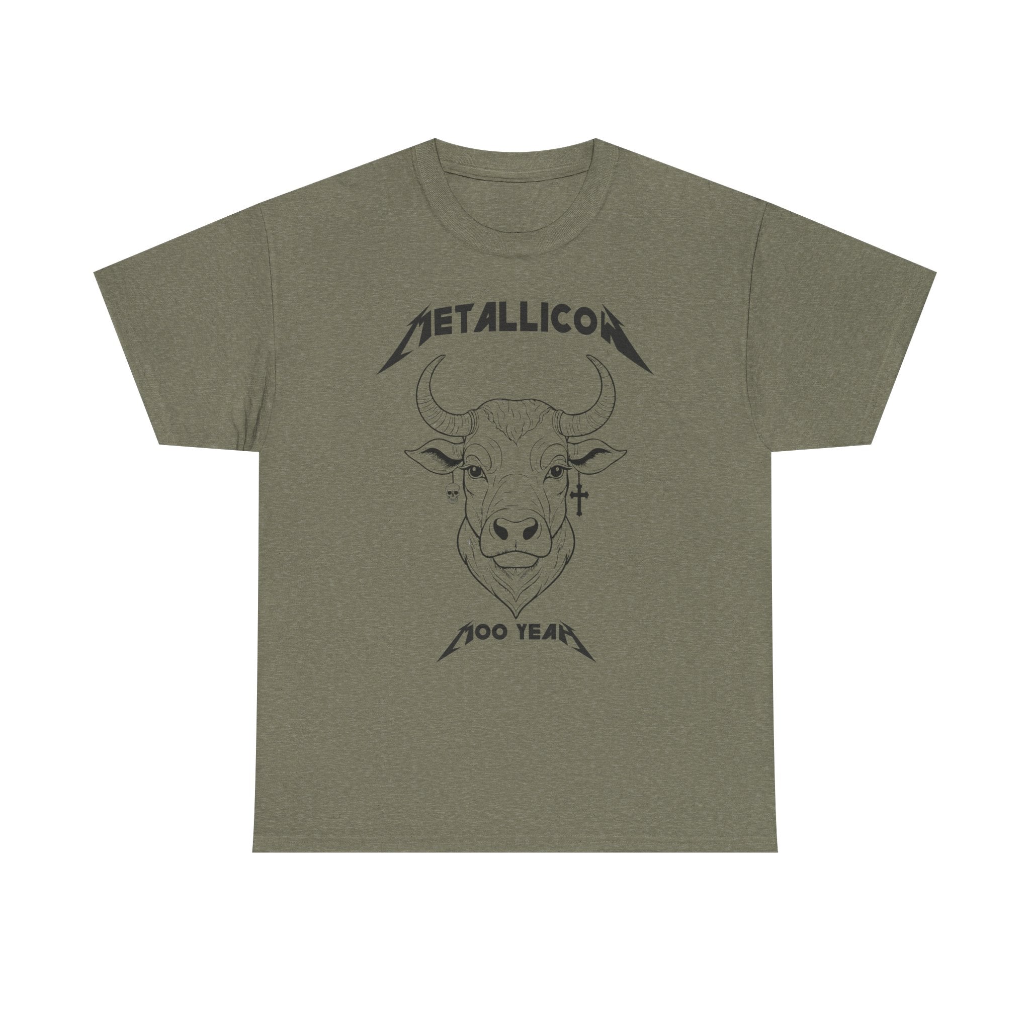Metallicow 100 Year Unisex Heavy Cotton Tee, Graphic T-Shirt, Music Merchandise, Concert Apparel, Gift for Music Lovers, Band Tee