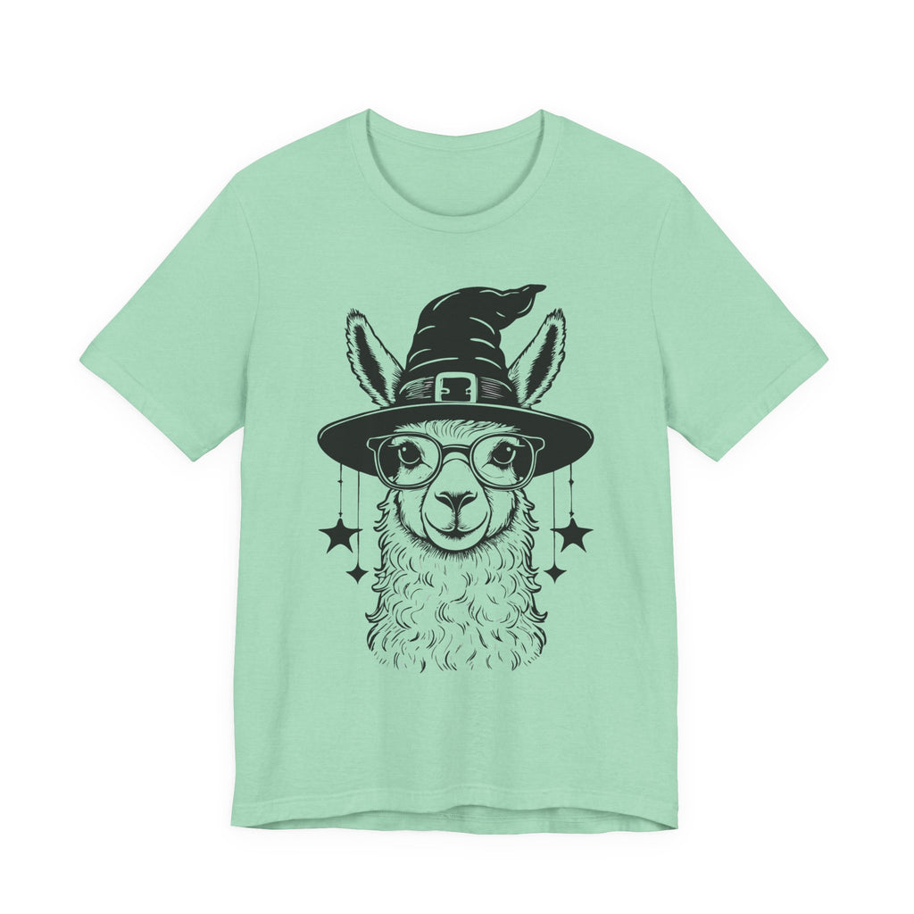 Witchy Llama Unisex Tee - Spooky Fun, Halloween Gift, Casual Wear, Unique T-Shirt, Trendy Graphic Shirt