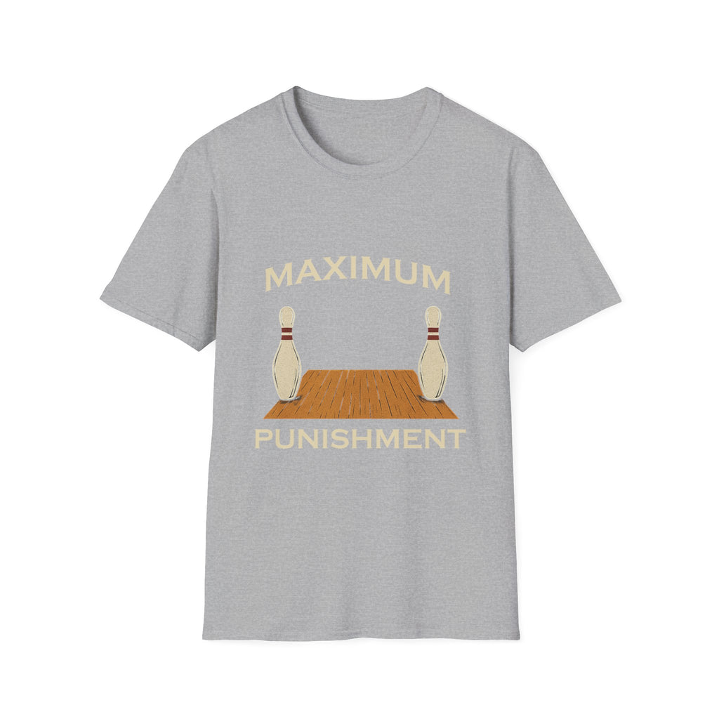 Maximum Punishment Bowling T-Shirt | Bowling Pins Alley Retro Tee