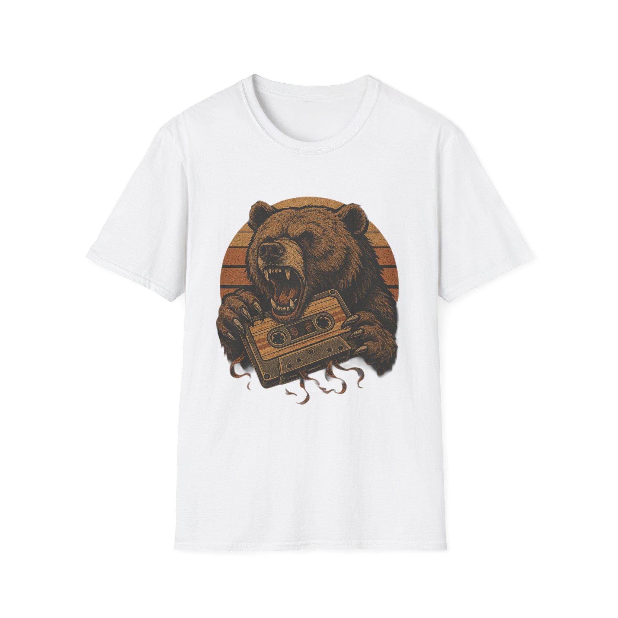 Vintage Bear Graphic Tee - Retro Animal T-Shirt, Nature Lover Shirt, Casual Outfit, Gift for Him/Her, Unisex Softstyle