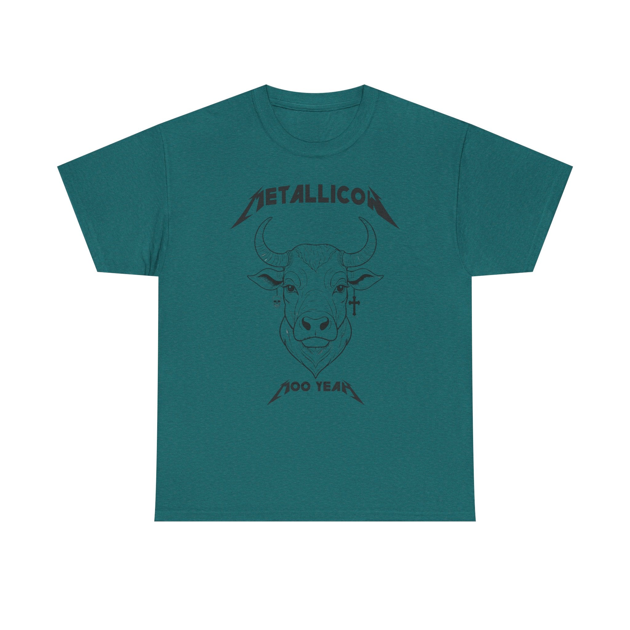 Metallicow 100 Year Unisex Heavy Cotton Tee, Graphic T-Shirt, Music Merchandise, Concert Apparel, Gift for Music Lovers, Band Tee