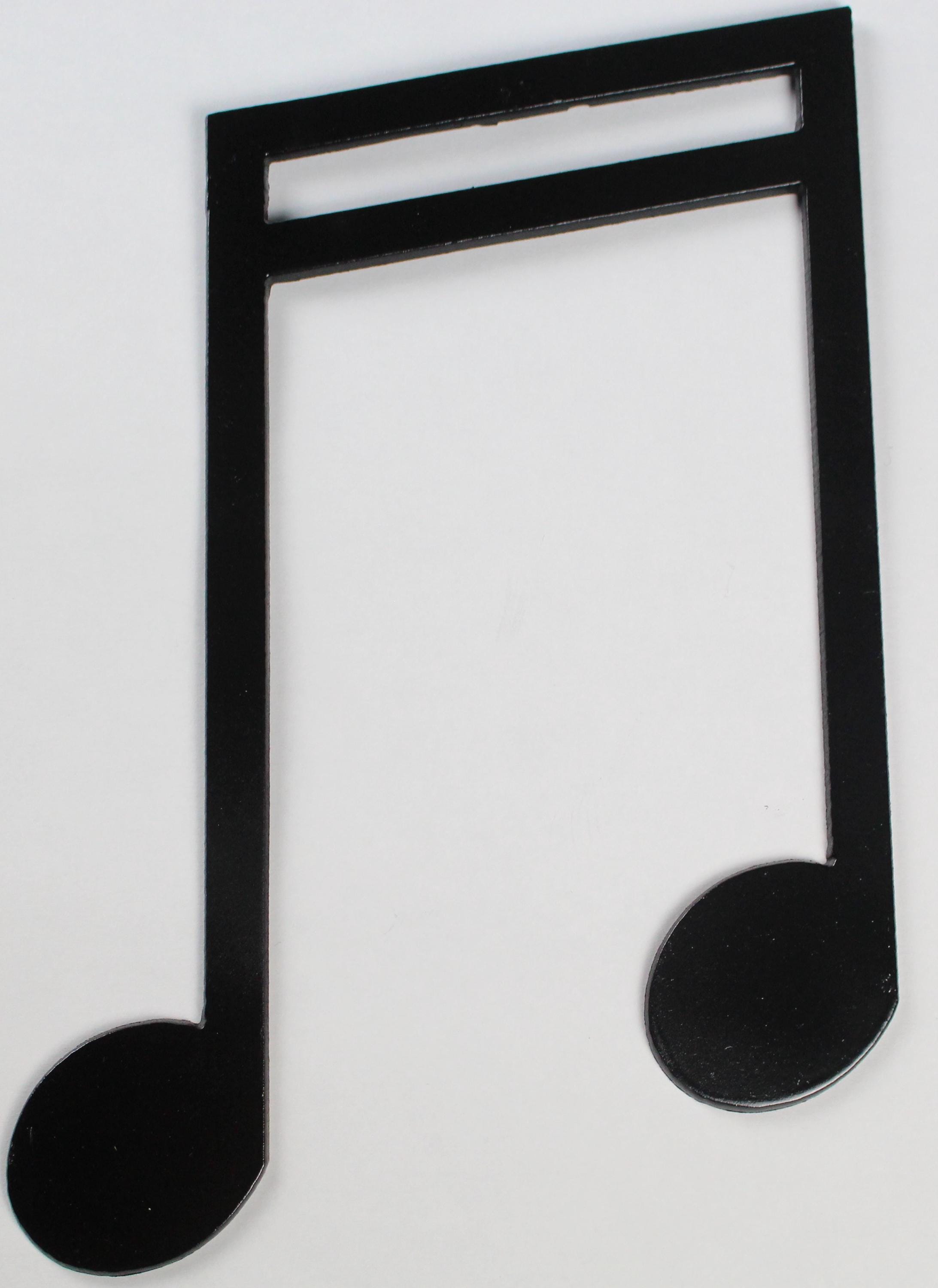 Music Lovers Wall Piece - Double Sixteenth Note Steel Accent Piece - Studio Decoration