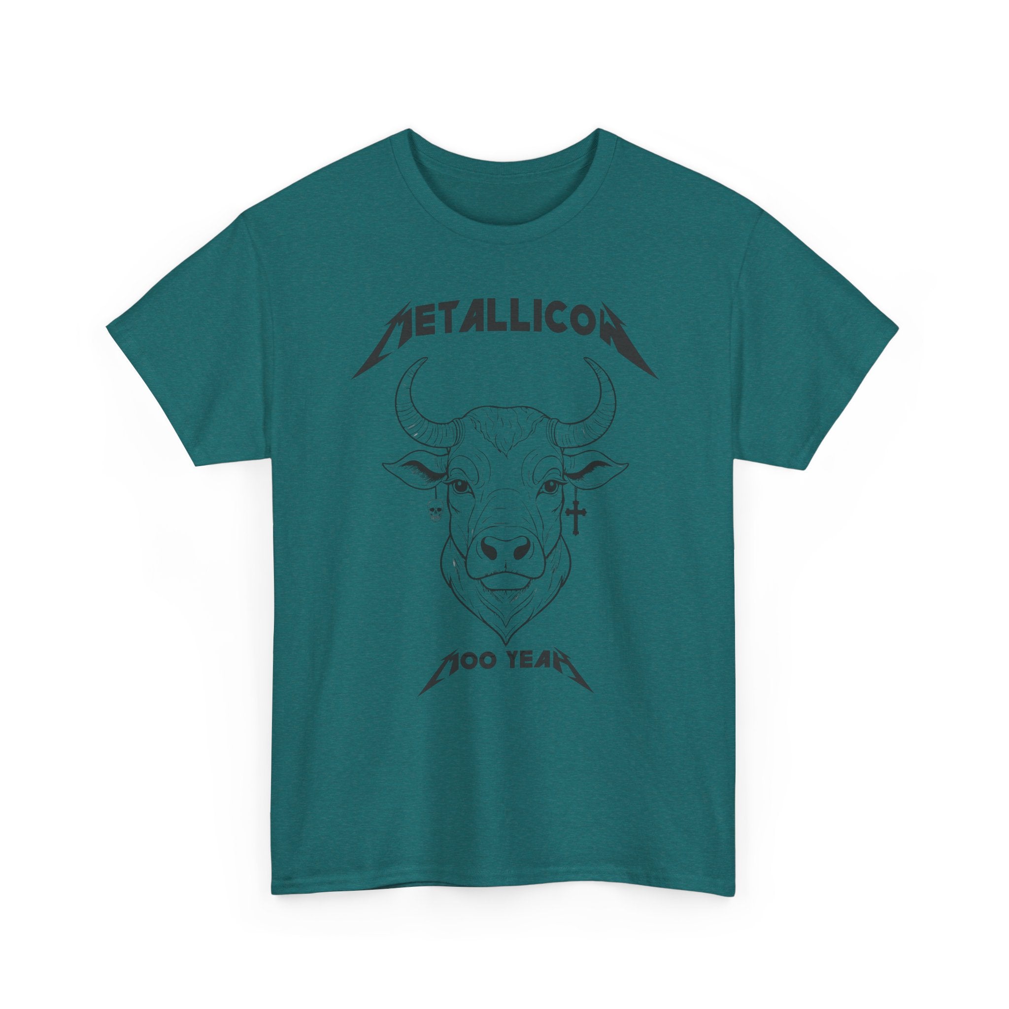 Metallicow 100 Year Unisex Heavy Cotton Tee, Graphic T-Shirt, Music Merchandise, Concert Apparel, Gift for Music Lovers, Band Tee