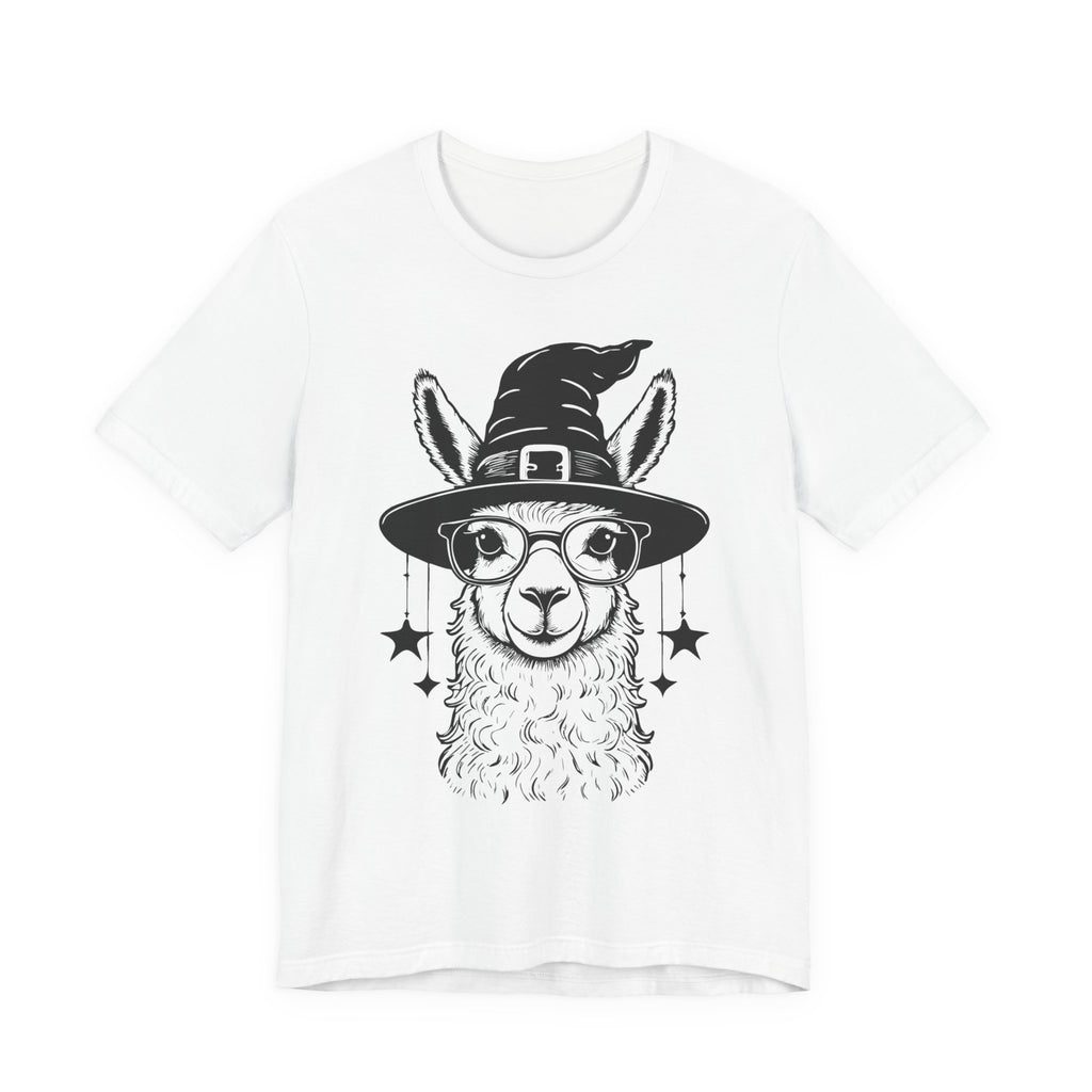 Witchy Llama Unisex Tee - Spooky Fun, Halloween Gift, Casual Wear, Unique T-Shirt, Trendy Graphic Shirt