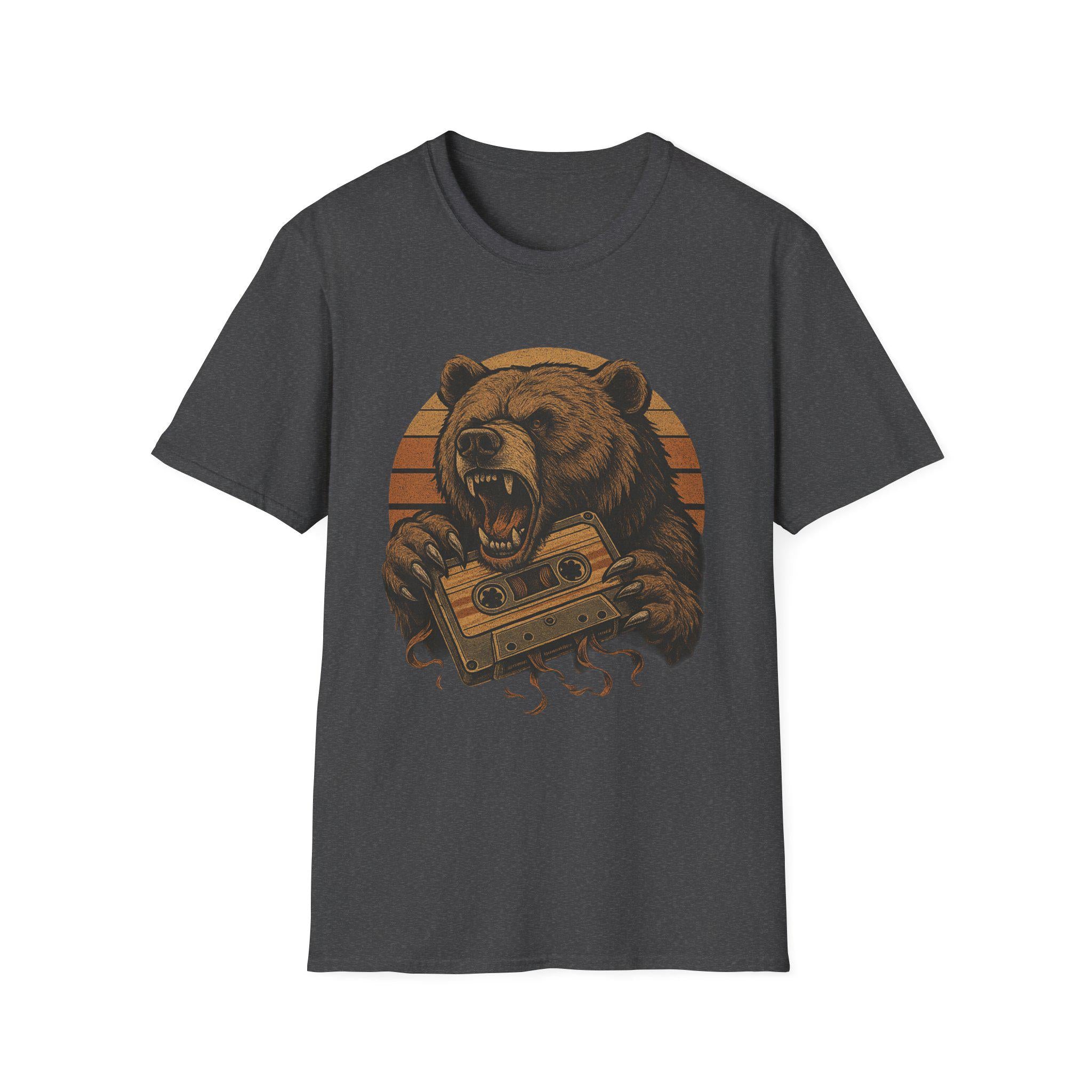 Vintage Bear Graphic Tee - Retro Animal T-Shirt, Nature Lover Shirt, Casual Outfit, Gift for Him/Her, Unisex Softstyle