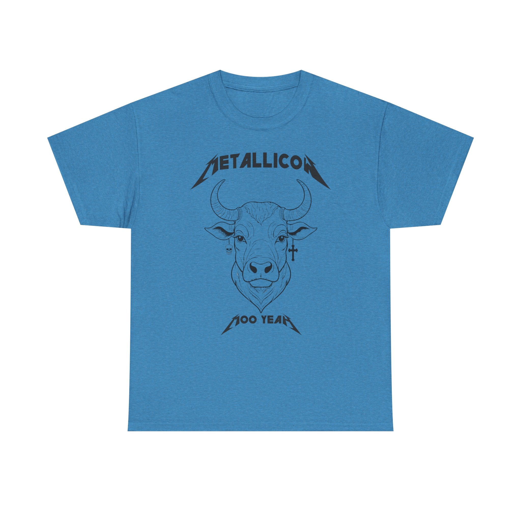 Metallicow 100 Year Unisex Heavy Cotton Tee, Graphic T-Shirt, Music Merchandise, Concert Apparel, Gift for Music Lovers, Band Tee