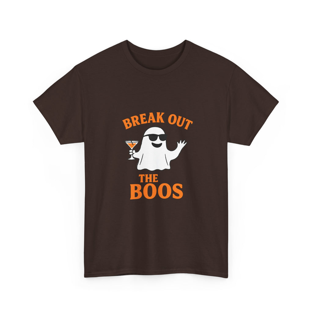 Break Out The Boos! Halloween Party Unisex Tee, Boo-Themed T-Shirt, Casual Wear, Ghost Graphic, Spooky Season Apparel, Fun Gift Idea