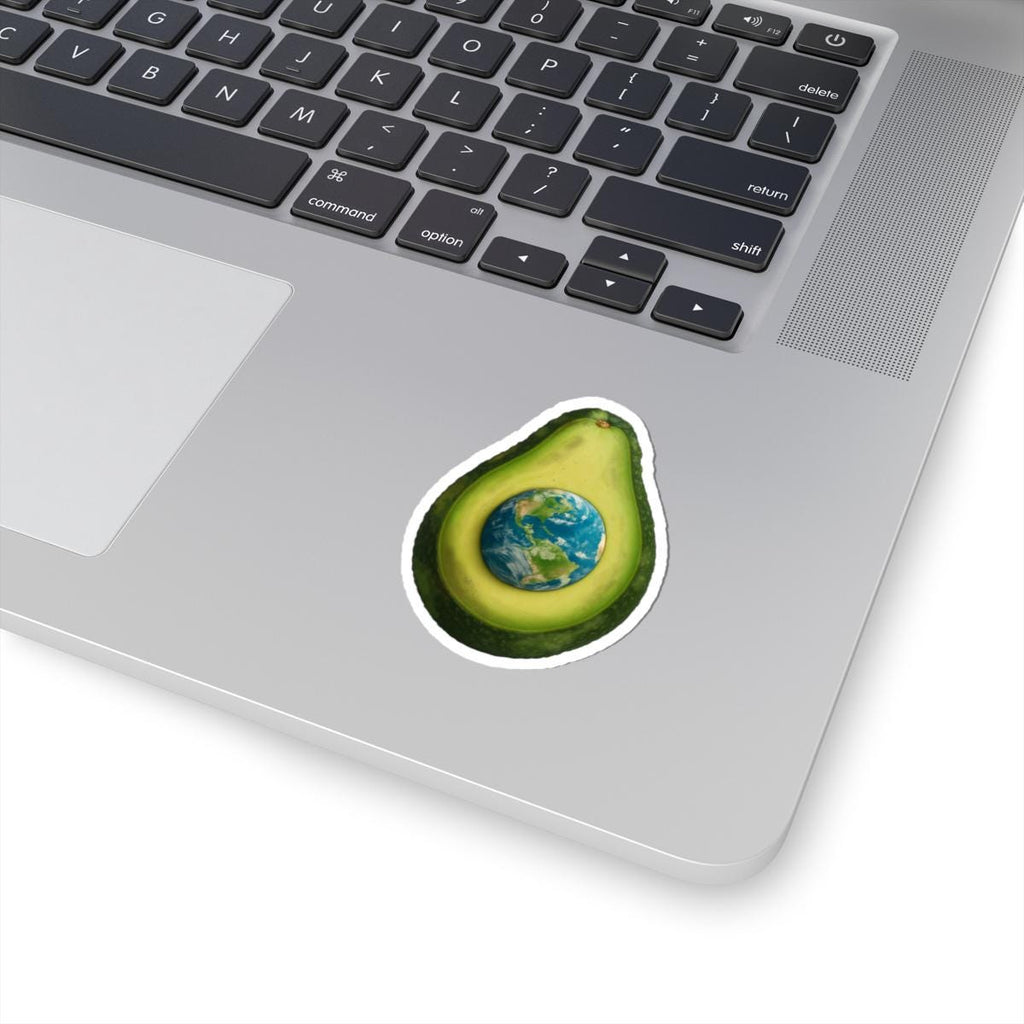 Eco-Friendly Avocado Earth Kiss-Cut Stickers | Cute Planner Decals, Laptop Stickers, Minimalist Home Decor, Gift for Nature Lovers