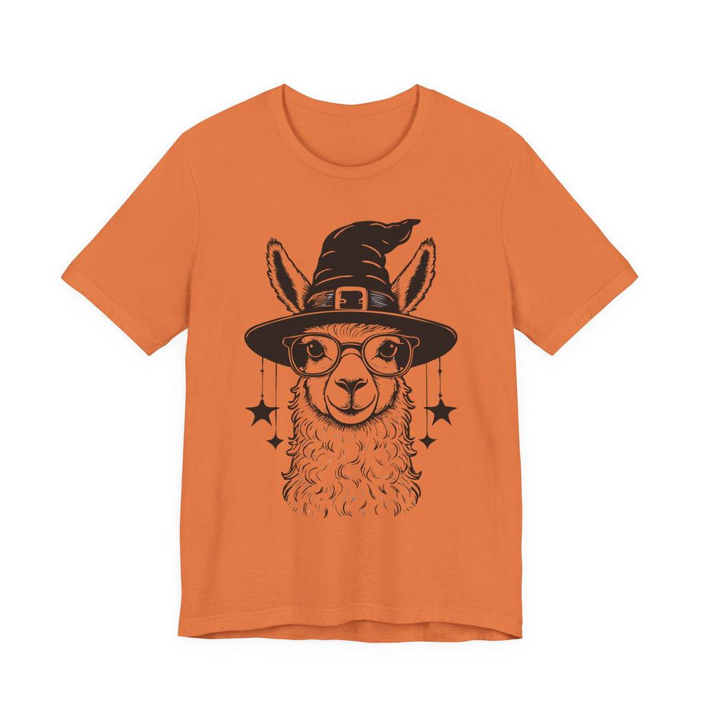 Witchy Llama Unisex Tee - Spooky Fun, Halloween Gift, Casual Wear, Unique T-Shirt, Trendy Graphic Shirt