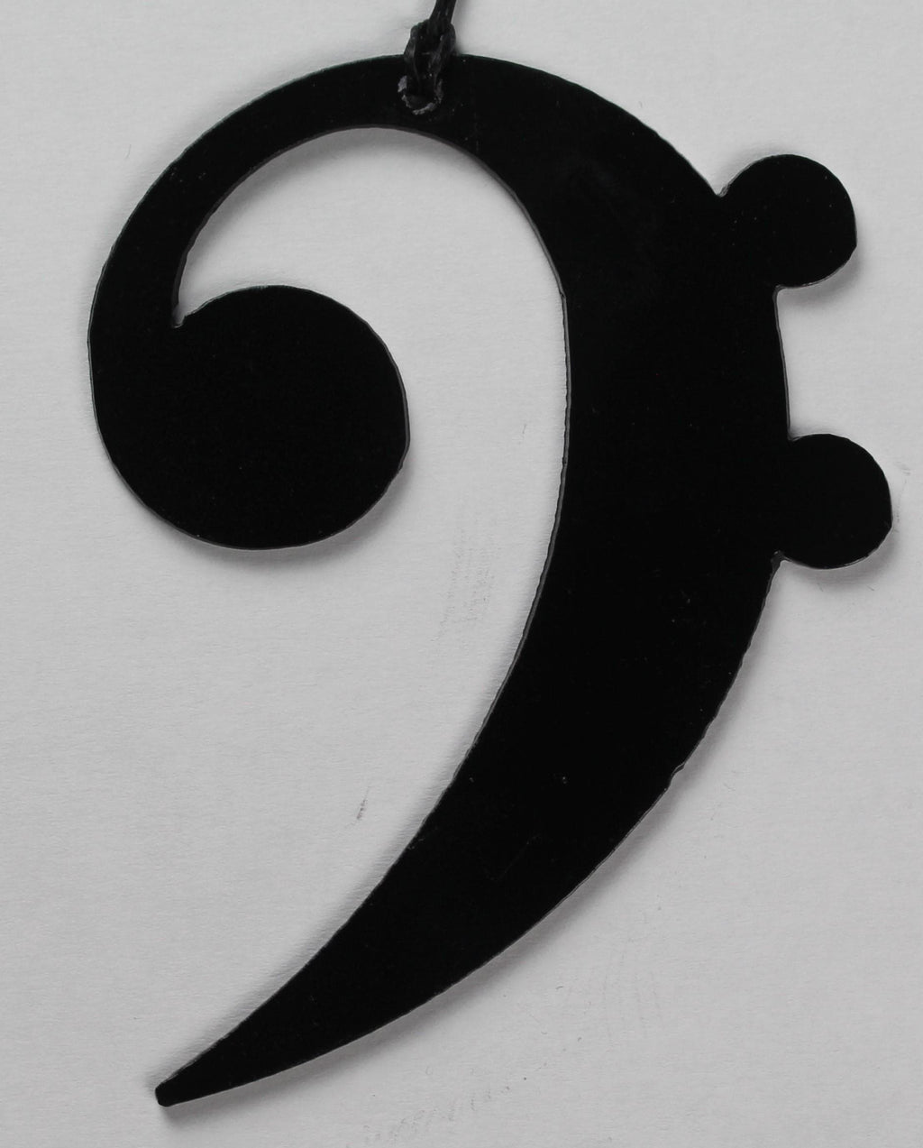 Music Lovers Bass Clef 1/8" Black Steel Black  - Musician Gift - Wall Art, Gift Tag or Adornment