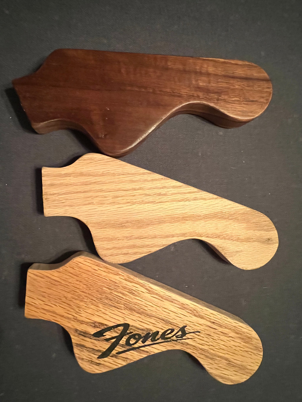 Headphone Stand - Guitar Headstock - Handmade Oak-Walnut - Personalizable
